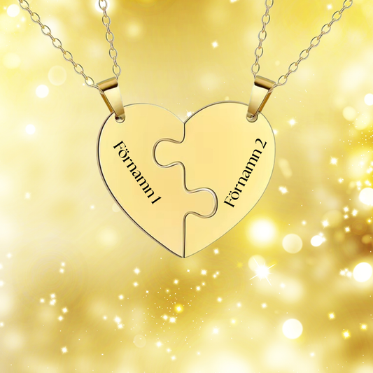 Personligt familjepussel-halsband