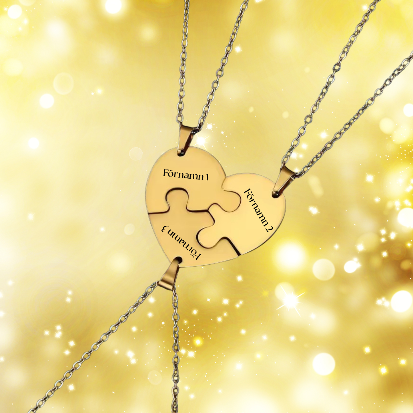 Personligt familjepussel-halsband