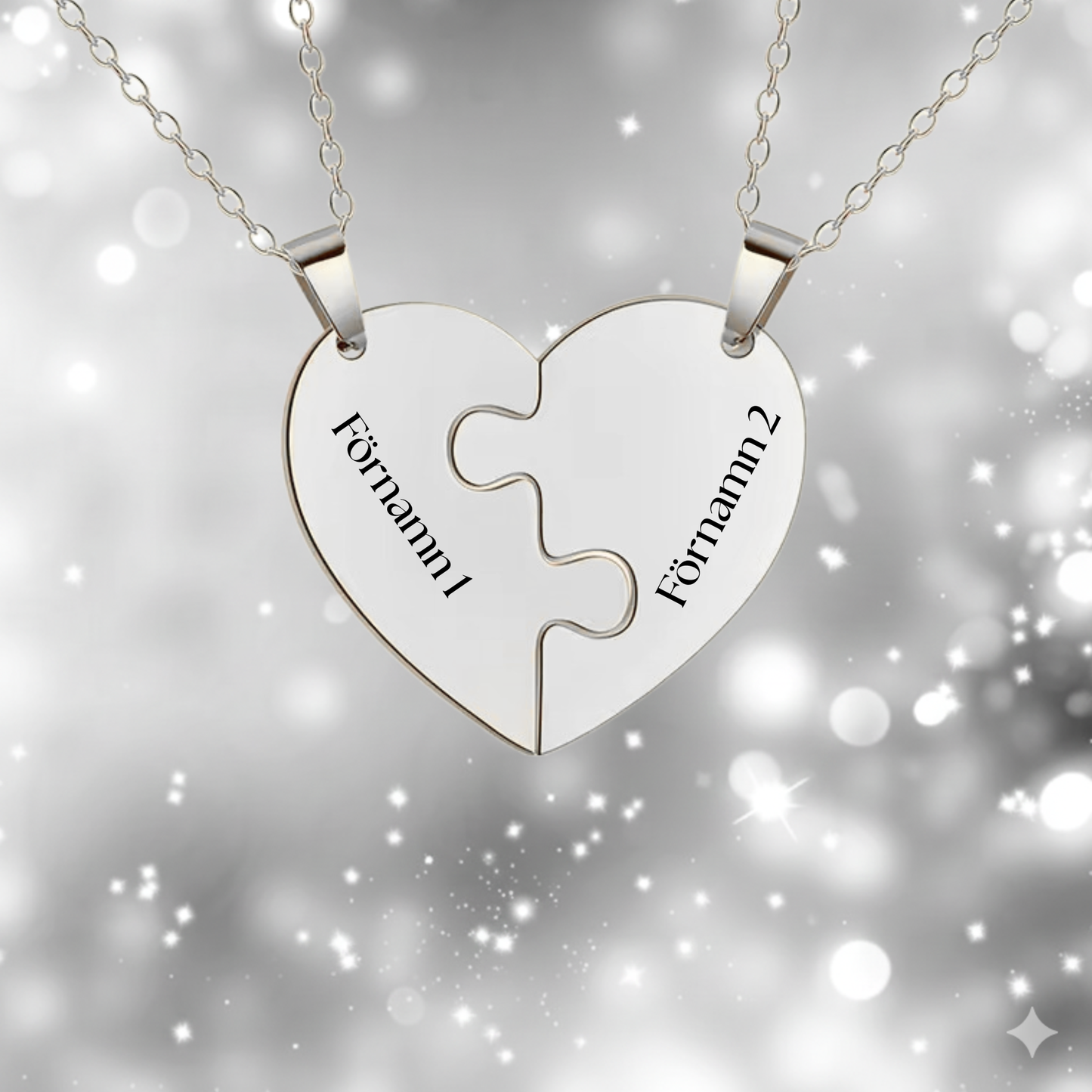 Personligt familjepussel-halsband