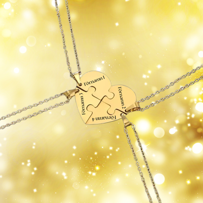 Personligt familjepussel-halsband