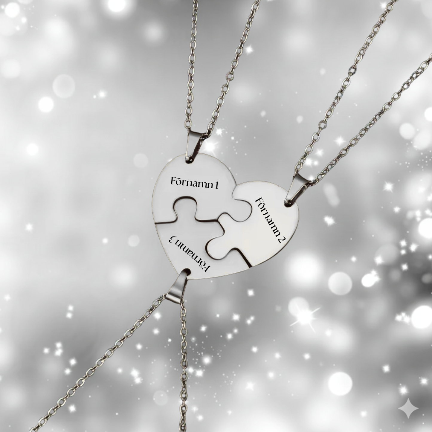 Personligt familjepussel-halsband