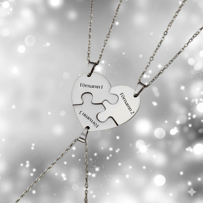 Personligt familjepussel-halsband