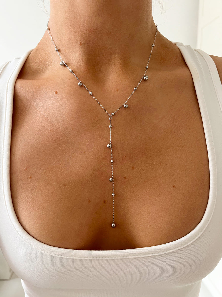 COLLIER LILA ARGENT