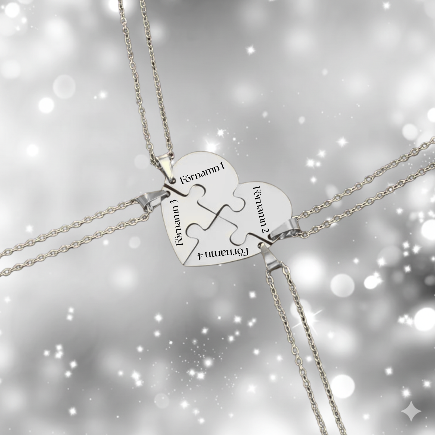 Personligt familjepussel-halsband