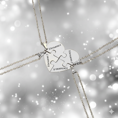 Personligt familjepussel-halsband