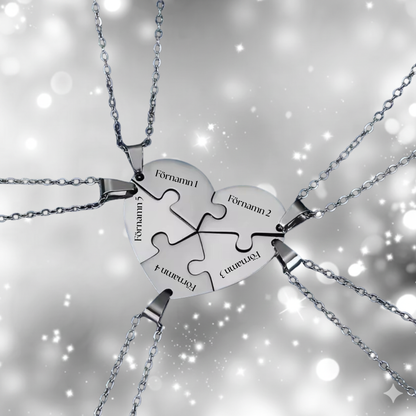 Personligt familjepussel-halsband